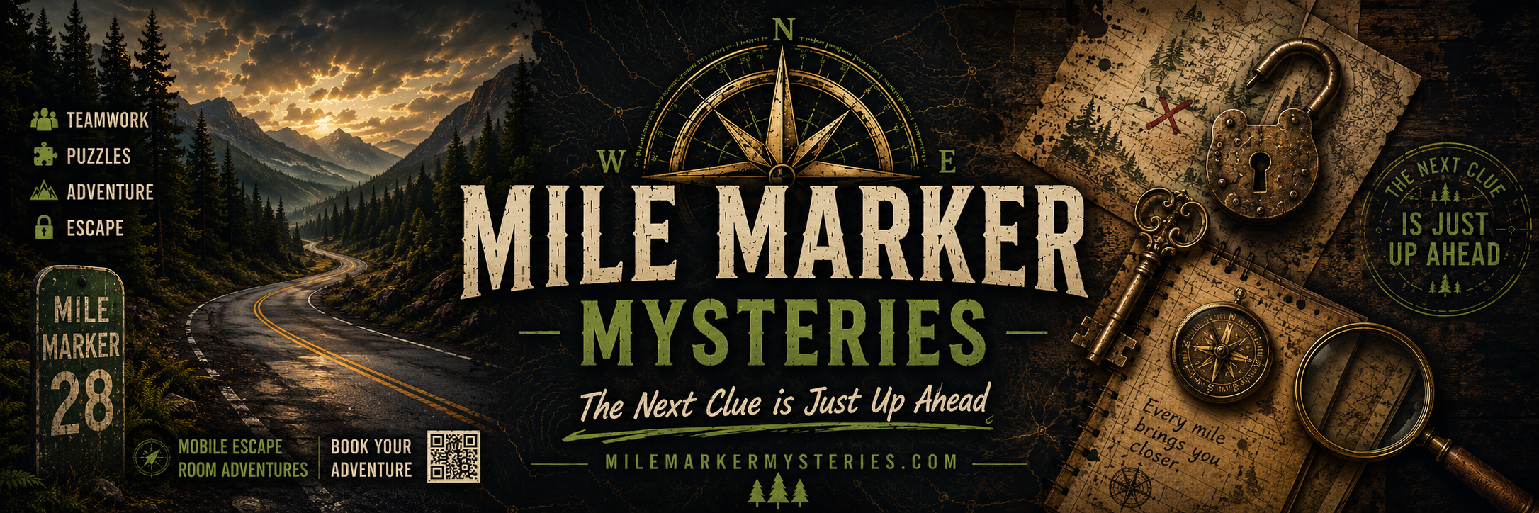 Mile Marker Mysteries mobile escape room trailer